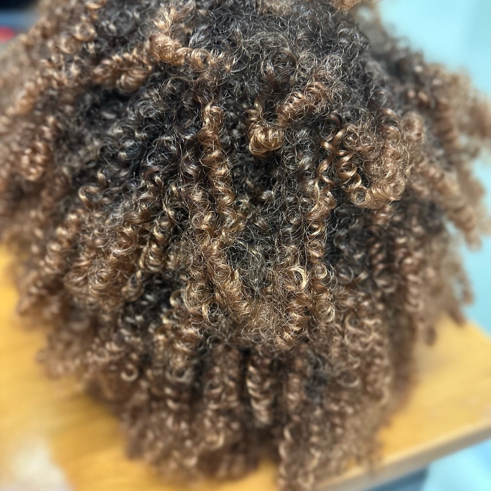 Curly Brown Hair Wig - Picture 2 of 3
